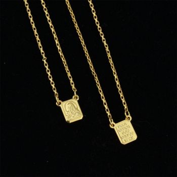 Escapulário Nossa Senhora + Face de Cristo "P" (Cadeado Quadrado 1.5mm)