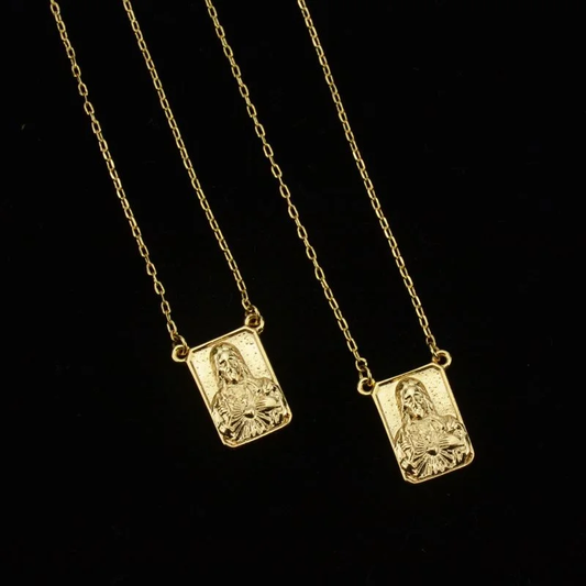 Escapulário Jesus Cristo em relevo (Cadeado 1.5mm)